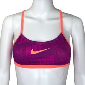 Nike Girls Purple Orange Sports Bra Size 14